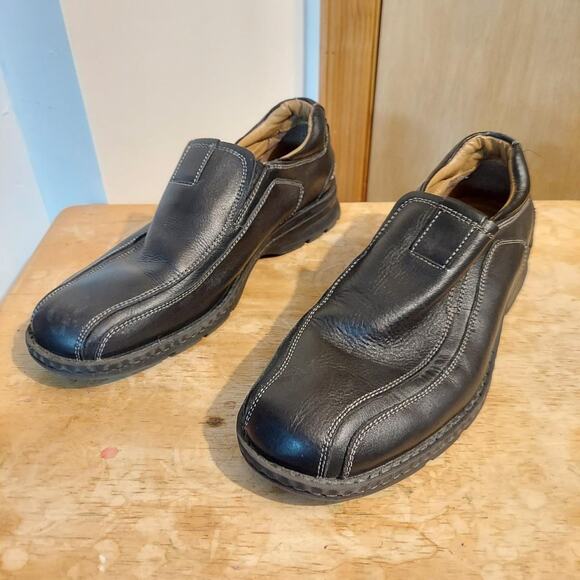 Dockers Agent Men's US 8 M Black Leather Dress Loafer Casual Slip On Shoes - Picture 1 of 9